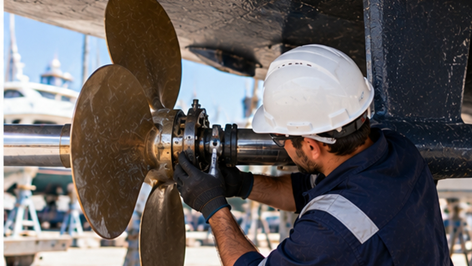 Propeller And Shaft Alignment — Victory Marine work 4